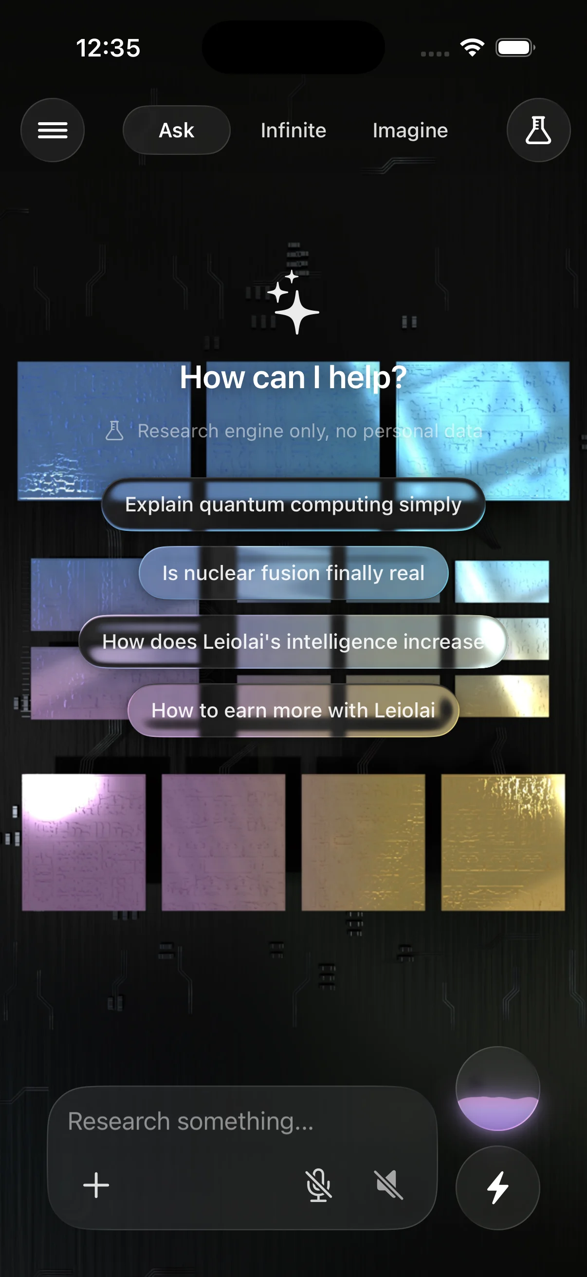 Leiolai's Early Access home screen over the Silicon backdrop.